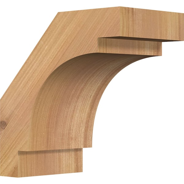 Ekena Millwork 3 1/2"W x 6"D x 6"H Merced Smooth Knee Brace, Western Red Cedar BRC04X06X06MRC00SWR - main